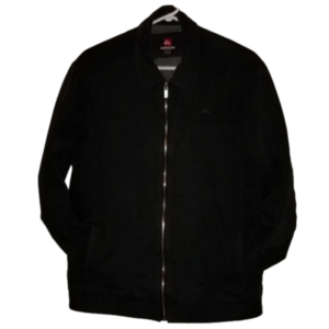 Quiksilver Black Heavy Lined Denim Jacket Size Medium